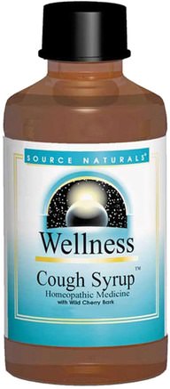 Wellness, Cough Syrup, 8 fl oz (236 ml) by Source Naturals-Kosttillskott, Homeopati, Kall Influensa Och Virus, Hostasirap