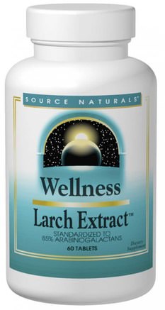 Wellness, Larch Extract, 60 Tablets by Source Naturals-Hälsa, Kall Influensa Och Viral, Larix (Lerkräkextrakt), Wellnessformelprodukter