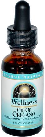 Wellness, Oil of Oregano, 1 fl oz (29.57 ml) by Source Naturals-Kosttillskott, Oreganoolja, Oreganooljevätska, Hälso-, Kalla Influensa Och Virala Hälsoprodukter