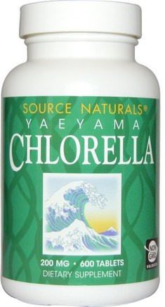Yaeyama Chlorella, 200 mg, 600 Tablets by Source Naturals-Kosttillskott, Superfoods, Chlorella Yaeyama