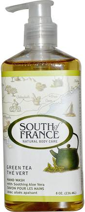 Green Tea, Hand Wash with Soothing Aloe Vera, 8 oz (236 ml) by South of France-Bad, Skönhet, Tvål