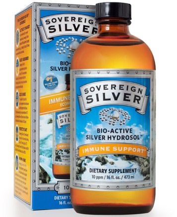 Colloidal Bio-Active Silver Hydrosol, 10 PPM, 16 fl oz (473 ml) by Sovereign Silver-Kosttillskott, Kolloidalt Silver, Mineraler, Flytande Mineraler, Silverhydrosol
