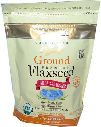 Organic Ground Premium Flaxseed, 14 oz (396 g) by Spectrum Essentials-Kosttillskott, Linfrö