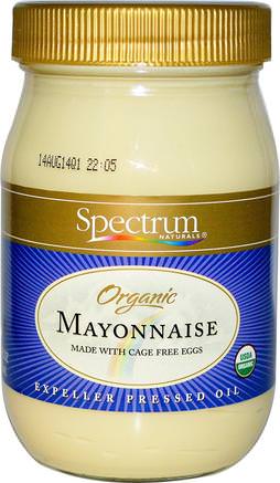 Organic Mayonnaise, 16 fl oz (473 ml) by Spectrum Naturals-Mat, Kryddor, Majonnäs, Dressingar Och Kryddor
