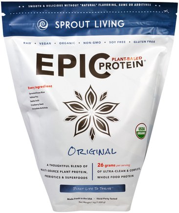 Epic Protein, Original, 1 kg (1.000 g) by Sprout Living-Kosttillskott, Protein