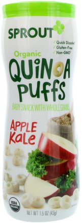 Apple Kale, 1.5 oz (43 g) by Sprout Organic Quinoa Puffs-Barns Hälsa, Babyfodring