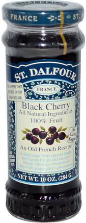 Black Cherry, Deluxe Black Cherry Spread, 10 oz (284 g) by St. Dalfour-Mat, Sylt Spridning, Fruktspridning