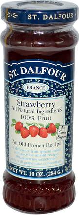 Strawberry, Deluxe Strawberry Spread, 10 oz (284 g) by St. Dalfour-Mat, Sylt Spridning, Fruktspridning