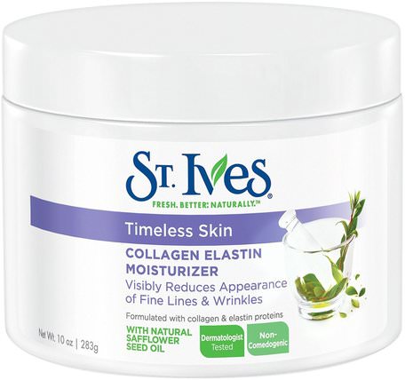 Collagen Elastin Moisturizer, Timeless Skin, 10 oz (283 g) by St. Ives-Skönhet, Ansiktsvård, Krämer Lotioner, Serum, Hud Typ Anti Aging Hud