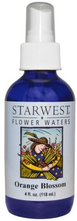 Flower Waters, Orange Blossom, 4 fl oz (118 ml) by Starwest Botanicals-Bad, Skönhet, Aromaterapi Eteriska Oljor, Apelsinolja