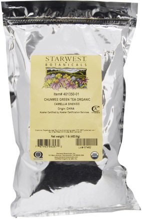 Organic Chunmee Green Tea, 1 lb (453.6 g) by Starwest Botanicals-Mat, Örtte, Grönt Te