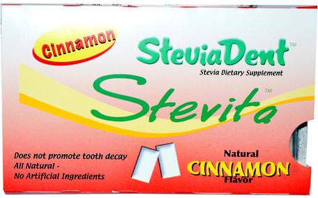 SteviaDent, Chewing Gum, Cinnamon, 12 Pieces by Stevita-Bad, Skönhet, Oral Tandvård, Tandvårdsmynt, Tuggummi, Mat, Sötningsmedel