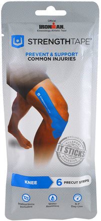 Kinesiology Athletic Tape, Knee, 6 Precut Strips by Strengthtape-Sport, Hem, Träning / Träningsredskap
