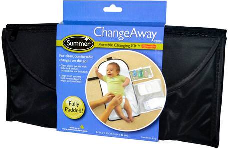 ChangeAway, Portable Changing Kit, From Birth & Up, 24 in x 13 in (61 cm x 33 cm) by Summer Infant-Barns Hälsa, Bebis, Barn, Resetillbehör För Barn, Diapering
