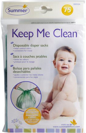 Keep Me Clean, Disposable Diaper Sacks, 75 Count by Summer Infant-Barns Hälsa, Bebis, Barn, Resetillbehör För Barn, Diapering, Engångsblöjor