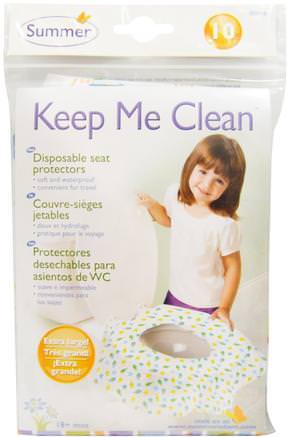 Keep Me Clean, Disposable Seat Protectors, 10 Seat Protectors by Summer Infant-Barns Hälsa, Bebis, Barn, Resetillbehör För Barn, Toalettträning