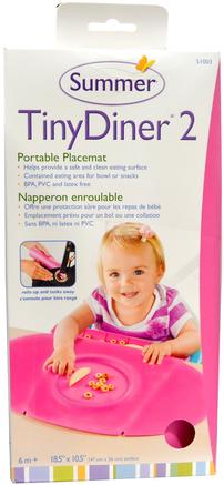 Tiny Diner 2, Pink, Portable Placemat, 1 Placemat by Summer Infant-Barns Hälsa, Bebis, Barn, Resetillbehör För Barn, Barnmat