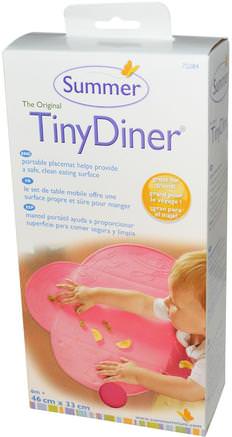 The Original Tiny Diner, Portable Placemat, Pink, 1 Mat by Summer Infant-Barns Hälsa, Bebis, Barn, Resetillbehör För Barn, Barnmat