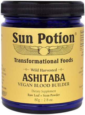 Ashitaba Powder, Organic 2.8 oz (80 g) by Sun Potion-Kosttillskott, Antioxidanter, Grönt Te, Ashitaba