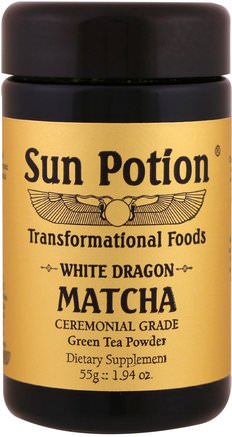 White Dragon Matcha, Ceremonial Grade Green Tea Powder, 1.94 oz (55 g) by Sun Potion-Kosttillskott, Antioxidanter, Grönt Te, Mat, Örtte