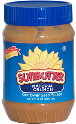 Natural Crunch, Sunflower Seed Spread, 16 oz (454 g) by SunButter-Mat, Nötkött, Solrosfrösmör, Nötterfrön, Solrosfrön
