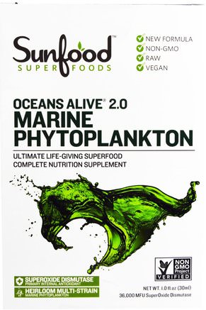 Oceans Alive 2.0 Marine Phytoplankton, 1 fl oz (30 ml) by Sunfood-Kosttillskott, Superfoods, Marina Fytoplankton