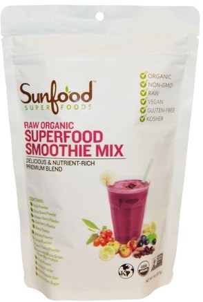 Raw Organic Superfood Smoothie Mix, 8 oz (227 g) by Sunfood-Kosttillskott, Superfoods
