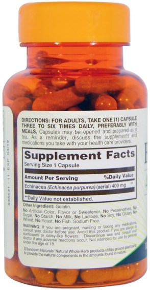 Kosttillskott, Antibiotika, Tabletter Av Echinacea Kapslar