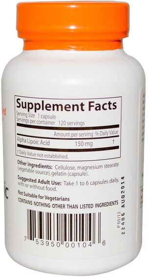 Kosttillskott, Antioxidanter, Alfa-Liposyra, Alfa-Liposyra 150 Mg
