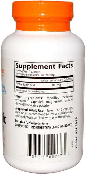 Kosttillskott, Antioxidanter, Alfa-Liposyra, Alfa-Liposyra 300 Mg