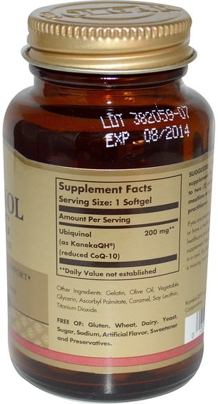 Kosttillskott, Antioxidanter, Ubiquinol Qh, Ubiquinol Coq10 200 Mg