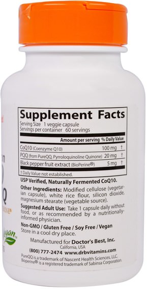 Kosttillskott, Koenzym Q10, Antioxidanter, Pqq (Biopqq)