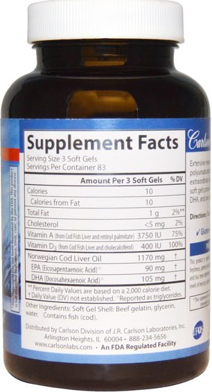 Kosttillskott, Efa Omega 3 6 9 (Epa Dha), Fiskolja, Torskleverolja Softgels