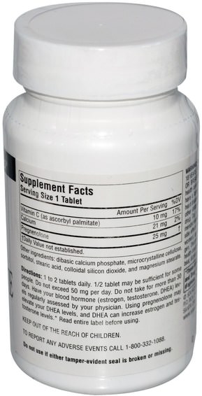 Kosttillskott, Pregnenolon 25 Mg
