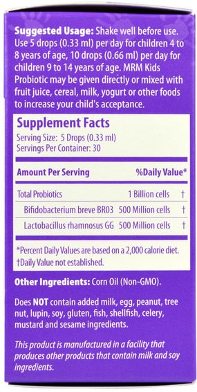 Kosttillskott, Probiotika, Probiotika För Barn