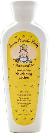 Sensitive Baby, Nourishing Lotion, Fragrance Free, 7.6 fl oz (225 ml) by Susan Browns Baby-Bad, Skönhet, Body Lotion, Baby Lotion