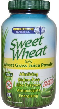 Sweet Wheat, Wheat Grass Juice, 180 Capsules by Sweet Wheat-Kosttillskott, Superfoods, Vete Gräs