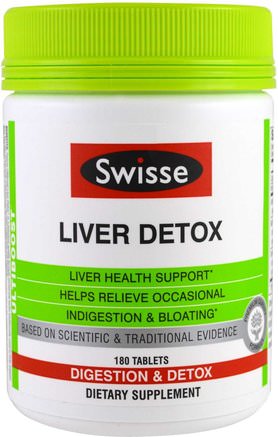 Ultiboost, Liver Detox, Digestion & Detox, 180 Tablets by Swisse-Hälsa, Leverstöd