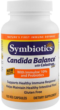 Candida Balance with Colostrum Plus, 120 Veggie Caps by Symbiotics-Hälsa, Candida