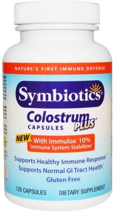 Colostrum Plus, 120 Capsules by Symbiotics-Kosttillskott, Nötkreaturprodukter, Kolostrum
