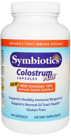Colostrum Plus, 240 Capsules by Symbiotics-Kosttillskott, Nötkreaturprodukter, Kolostrum