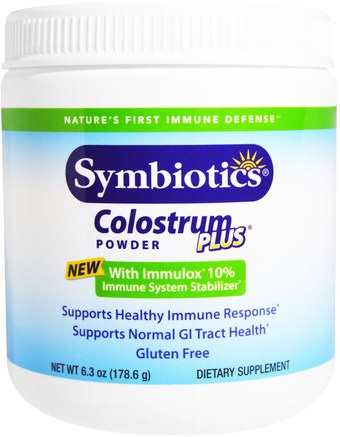 Colostrum Plus, Powder, 6.3 oz (178.6 g) by Symbiotics-Kosttillskott, Nötkreaturprodukter, Kolostrum