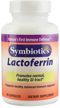 Lactoferrin, 60 Capsules by Symbiotics-Kosttillskott, Laktoferrin