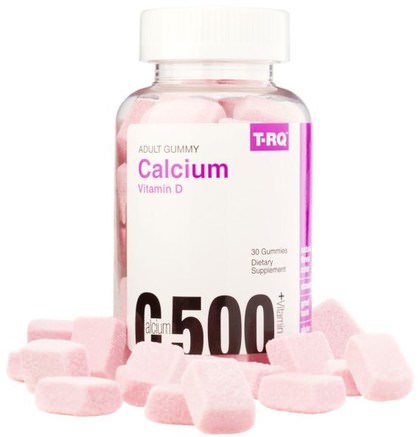 Calcium 500 + Vitamin D, 30 Gummies by T.RQ-Vitaminer, Vitamin D3, Vitamin D Gummies, Kosttillskott, Mineraler, Kalcium