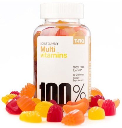 Multi Vitamins, Adult Gummy, Cherry Lemon Orange, 60 Gummies by T.RQ-Vitaminer, Multivitaminer, Multivitamingummier