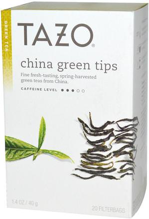 China Green Tips, Green Tea, 20 Filterbags, 1.4 oz (40 g) by Tazo Teas-Mat, Örtte, Grönt Te