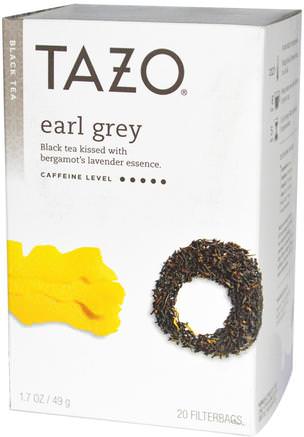 Earl Grey, Black Tea, 20 Filterbags, 1.7 oz (49 g) by Tazo Teas-Mat, Örtte, Earl Grå Te