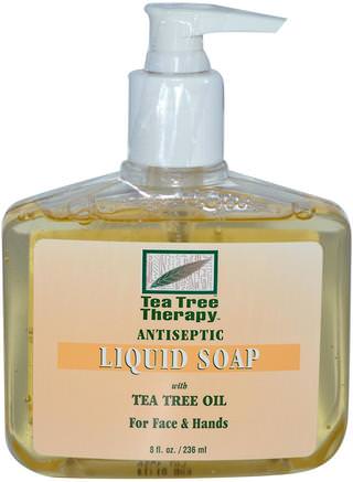 Antiseptic, Liquid Soap, 8 fl oz (236 ml) by Tea Tree Therapy-Bad, Skönhet, Tvål