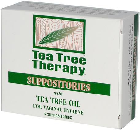 Suppositories, with Tea Tree Oil, for Vaginal Hygiene, 6 Suppositories by Tea Tree Therapy-Hälsa, Hemorrojder, Suppositorier, Bad, Skönhet, Kvinna
