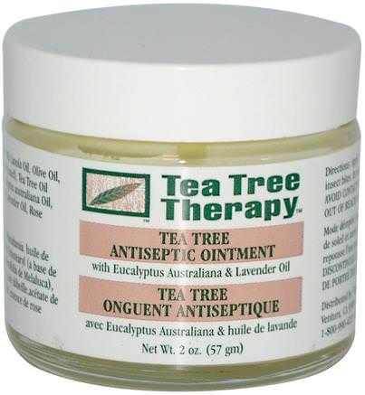 Tea Tree Antiseptic Ointment, 2 oz (57 g) by Tea Tree Therapy-Hälsa, Hud, Tea Tree, Tea Tree Produkter, Skador Brännskador